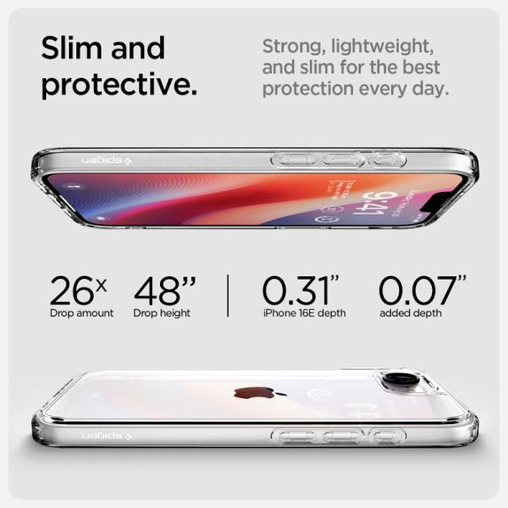 Spigen - Ovitek Ultra Hybrid za iPhone 16e, crystal clear