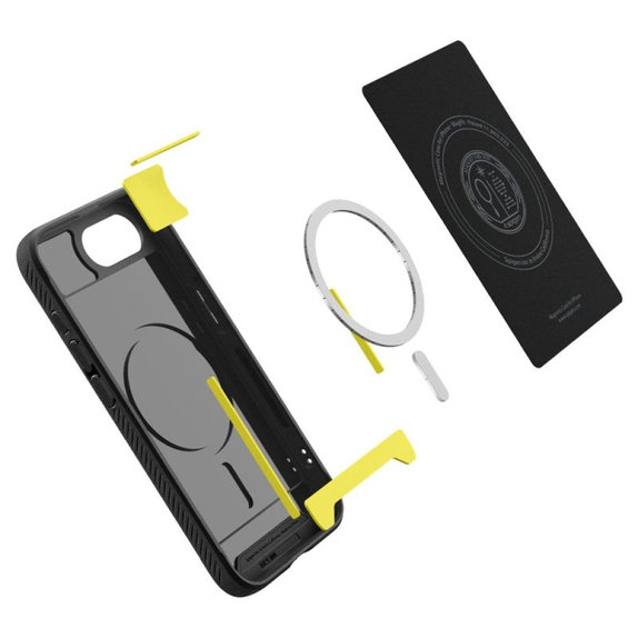 Spigen - Ovitek Rugged Armor z MagSafe za iPhone 16e, Matte Black