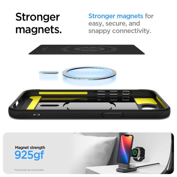 Spigen - Ovitek Rugged Armor z MagSafe za iPhone 16e, Matte Black