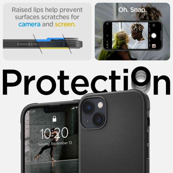 Spigen - Ovitek Rugged Armor z MagSafe za iPhone 14, Matte Black