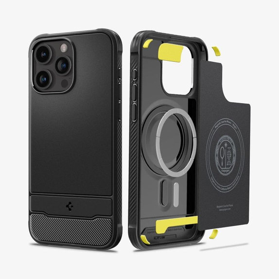 Spigen - Ovitek Rugged Armor z MagSafe za iPhone 15 Pro Max, Matte Black