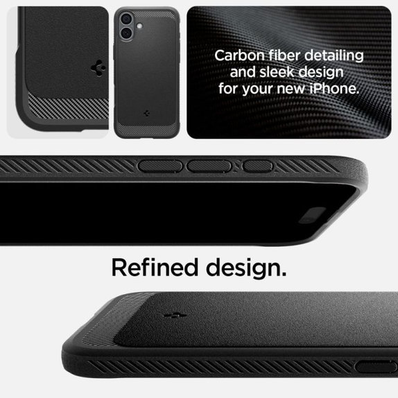 Spigen - Ovitek Rugged Armor z MagSafe za iPhone 16, Matte Black