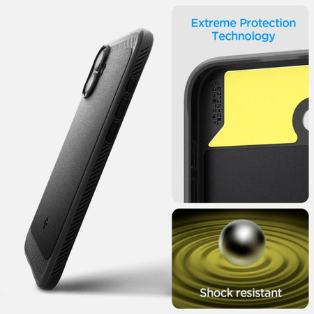 Spigen - Ovitek Rugged Armor z MagSafe za iPhone 16, Matte Black