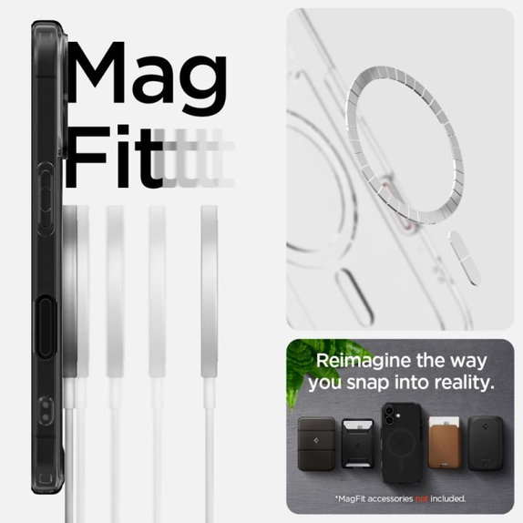 Spigen - Ovitek Ultra Hybrid "T" z MagSafe za iPhone 16, Frost Black