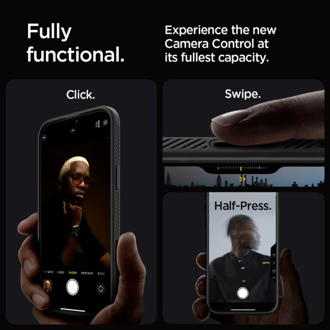 Spigen - Ovitek Liquid Air "T" z MagSafe za iPhone 16 Pro Max, Matte Black