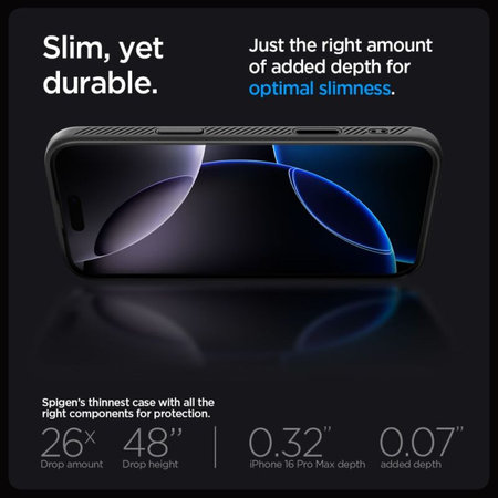 Spigen - Ovitek Liquid Air "T" z MagSafe za iPhone 16 Pro Max, Matte Black