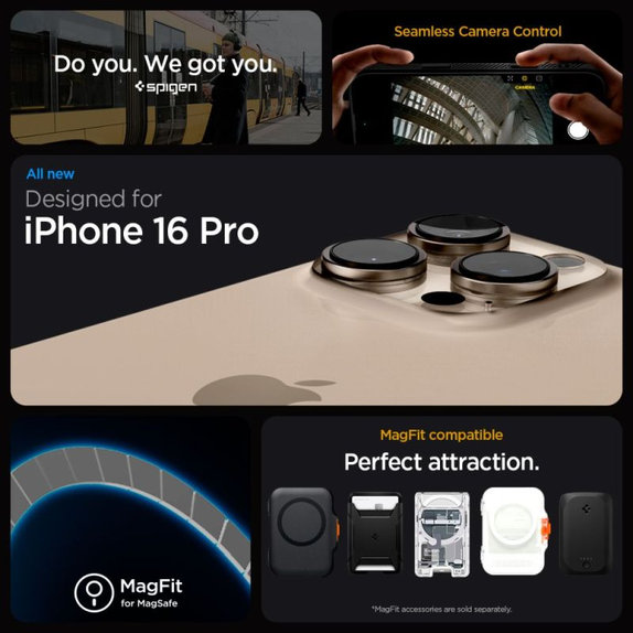 Spigen - Ovitek Liquid Air "T" z MagSafe za iPhone 16 Pro, Matte Black