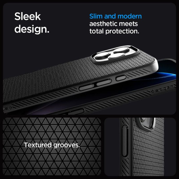 Spigen - Ovitek Liquid Air "T" z MagSafe za iPhone 16 Pro, Matte Black