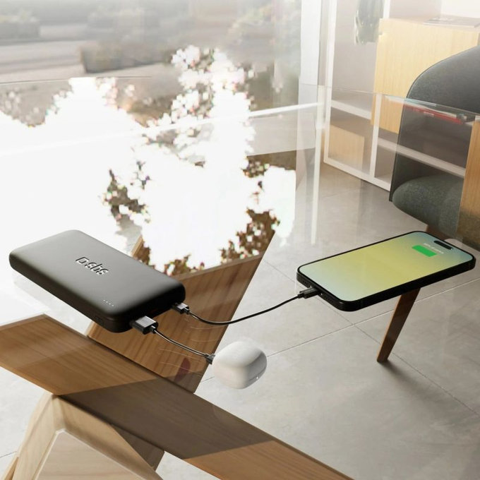 SBS - PowerBank 10000mAh, 10W, Infinity, LiFePO4, USB-C/USB-A, črna