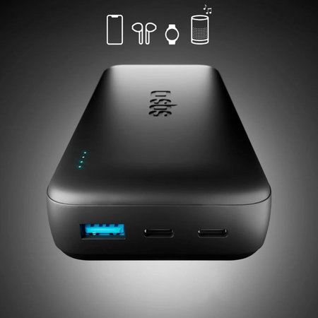 SBS - PowerBank 20000mAh, 10W, Infinity, LiFePO4, USB-C/USB-A, črna