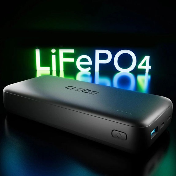 SBS - PowerBank 20000mAh, 10W, Infinity, LiFePO4, USB-C/USB-A, črna