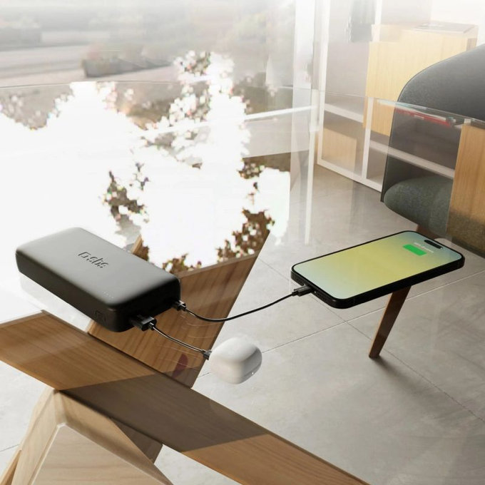 SBS - PowerBank 20000mAh, 10W, Infinity, LiFePO4, USB-C/USB-A, črna