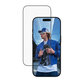 UWF kaljeno steklo z aplikatorjem za iPhone 17/16 Pro, Črna, PanzerGlass