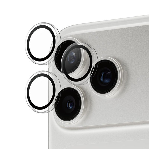 Zaščita objektiva Hoops za iPhone 17 Pro Max/17 Pro/16 Pro Max/16 Pro, transparent, PanzerGlass