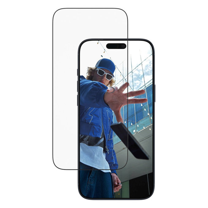 UWF kaljeno steklo z aplikatorjem za iPhone 17 Pro Max, Črna, PanzerGlass