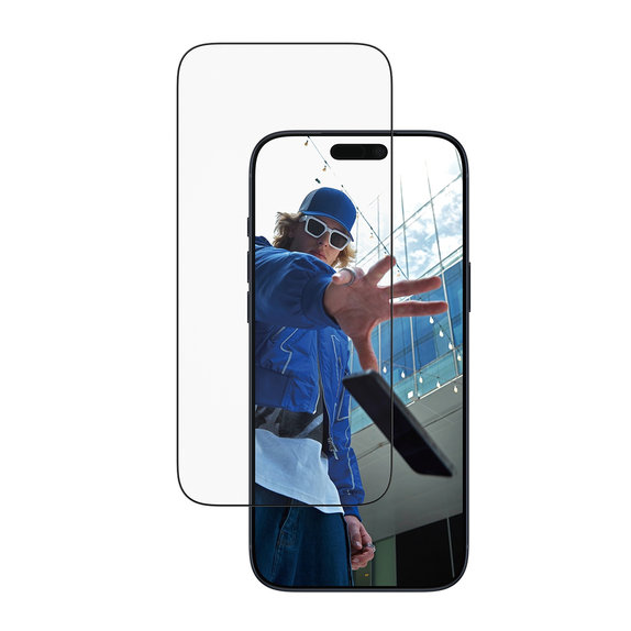 UWF kaljeno steklo z aplikatorjem za iPhone 17 Pro Max, Črna, PanzerGlass