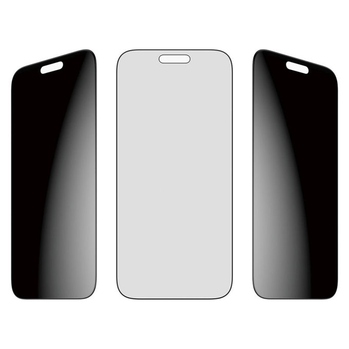 UWF 2-Way Privacy kaljeno steklo s Fastfit za iPhone 17 Pro Max, Črna, PanzerGlass