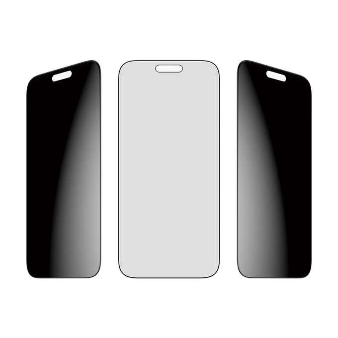 UWF 2-Way Privacy kaljeno steklo s Fastfit za iPhone 17 Pro Max, Črna, PanzerGlass