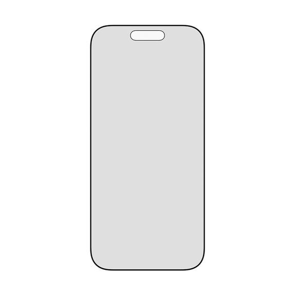 UWF 2-Way Privacy kaljeno steklo s Fastfit za iPhone 17/16 Pro, Črna, PanzerGlass