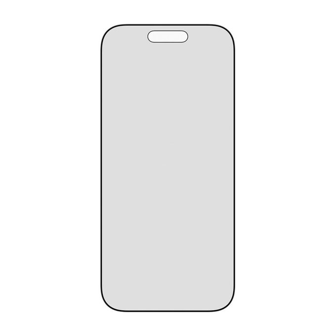 UWF 2-Way Privacy kaljeno steklo s Fastfit za iPhone 17/16 Pro, Črna, PanzerGlass