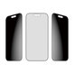 UWF 2-Way Privacy kaljeno steklo s Fastfit za iPhone 17/16 Pro, Črna, PanzerGlass
