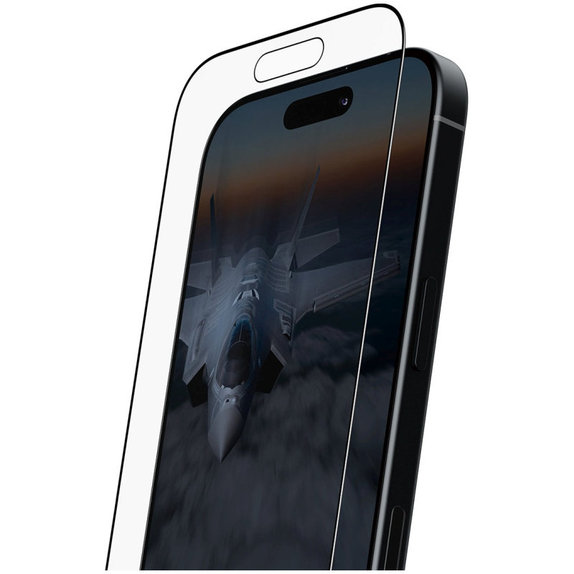 Kaljeno steklo UWF Stealth s Fastfit za iPhone 17/16 Pro, Črna, PanzerGlass