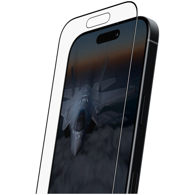 Kaljeno steklo UWF Stealth s Fastfit za iPhone 17/16 Pro, Črna, PanzerGlass