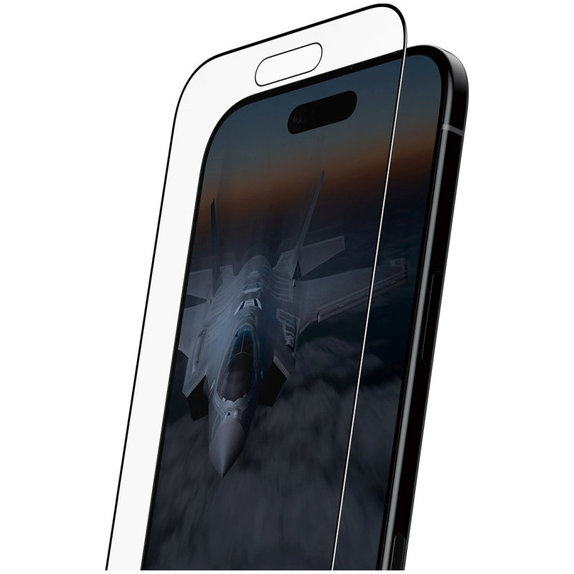 Kaljeno steklo UWF Stealth s Fastfit za iPhone 17 Air, Črna, PanzerGlass