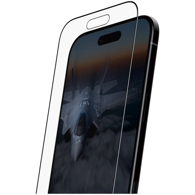 Kaljeno steklo UWF Stealth s Fastfit za iPhone 17 Air, Črna, PanzerGlass