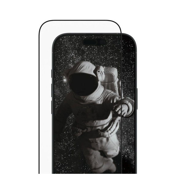 UWF Ceramic II kaljeno steklo s Fastfit za iPhone 17/16 Pro, Črna, PanzerGlass