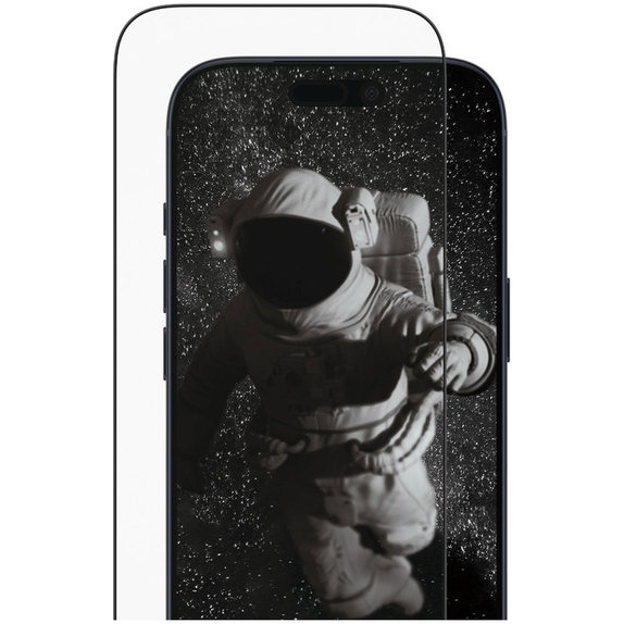 Kaljeno steklo UWF Ceramic II z aplikatorjem za iPhone 17 Pro, Črna, PanzerGlass