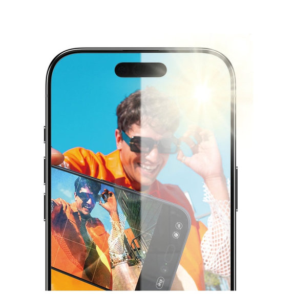 Kaljeno steklo Anti-Reflective z aplikatorjem za iPhone 17 Air, Črna, PanzerGlass