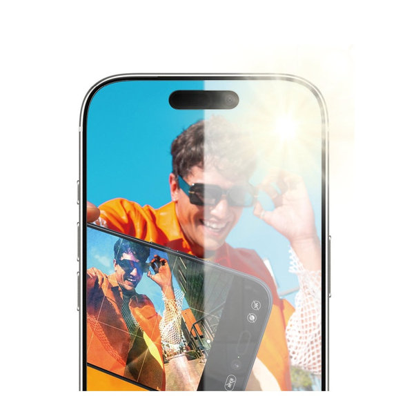 Kaljeno steklo Anti-Reflective z aplikatorjem za iPhone 17 Pro, Črna, PanzerGlass