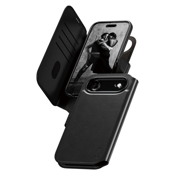 Ovitek Wallet Tango Two-In-One z MagSAFE by PanzerGlass za iPhone Air, Črna, PanzerGlass