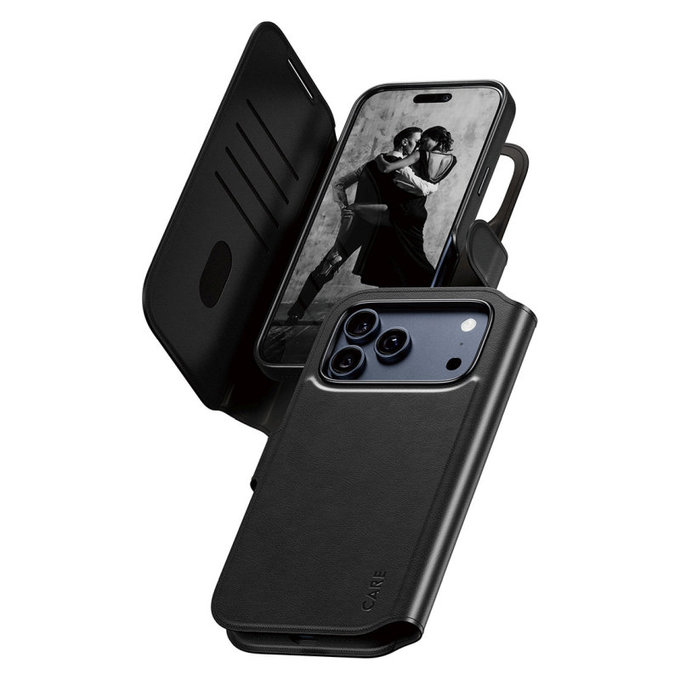 Ovitek Wallet Tango Two-In-One z MagSafe za iPhone 17 Pro Max, črn, PanzerGlass