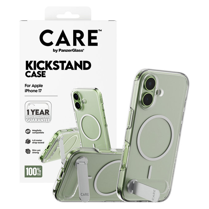 Ovitek Kickstand za iPhone 17, Prozorna, PanzerGlass