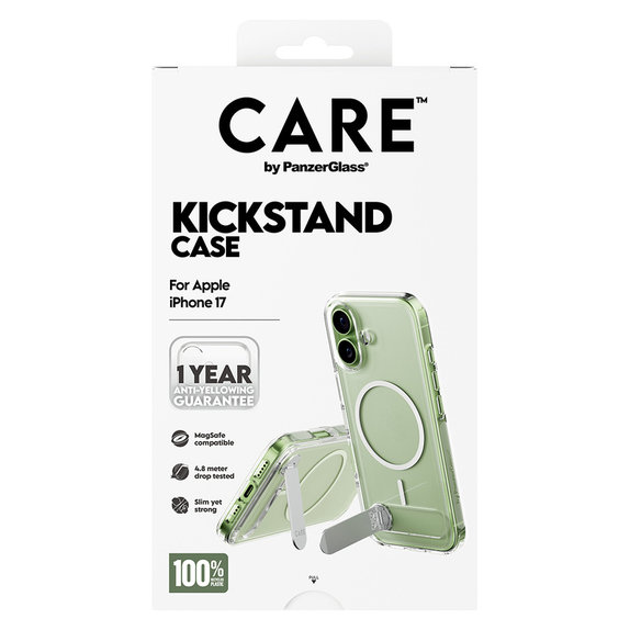 Ovitek Kickstand za iPhone 17, Prozorna, PanzerGlass