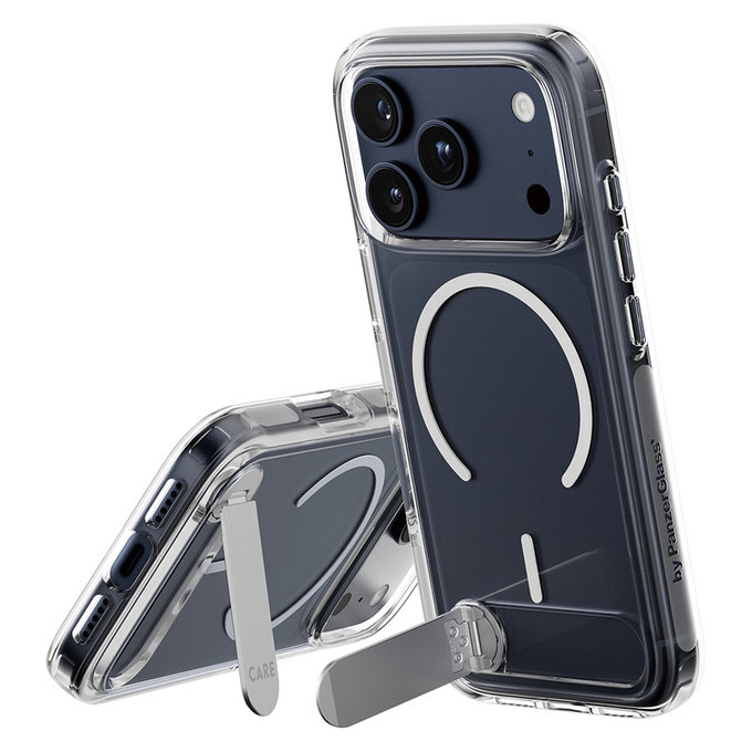Ovitek Kickstand za iPhone 17 Pro, Prozorna, PanzerGlass