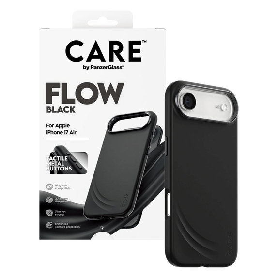 Ovitek FLOW z MagSafe za iPhone Air, Črna, CARE