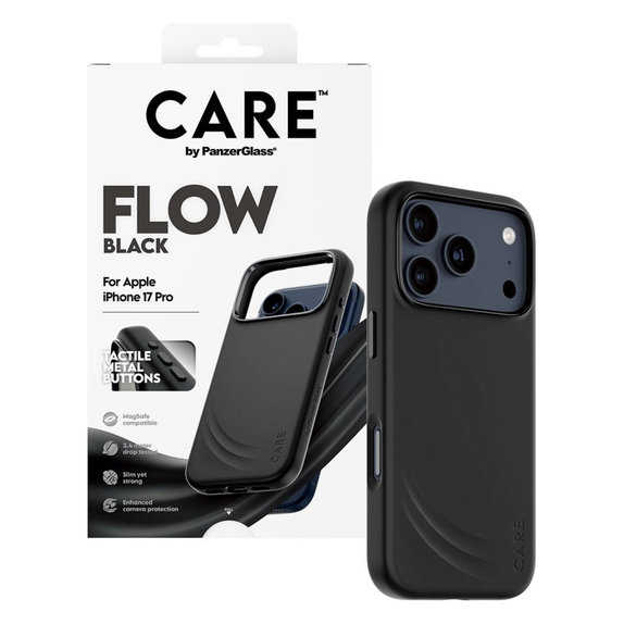 Ovitek FLOW z MagSafe za iPhone 17 Pro, Črna, CARE