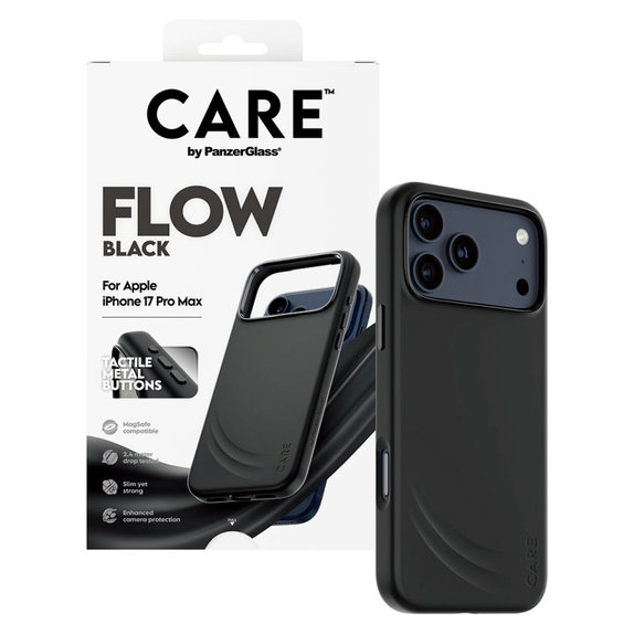 Ovitek FLOW z MagSafe za iPhone 17 Pro Max, črn, PanzerGlass