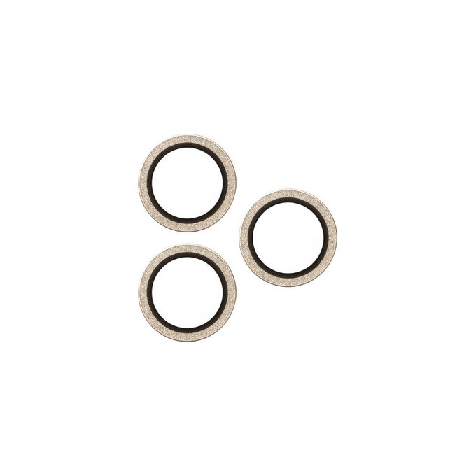 Zaščita objektiva kamere Hoops za iPhone 17 Pro Max/17 Pro/16 Pro Max/16 Pro, Glitter Gold, PanzerGlass