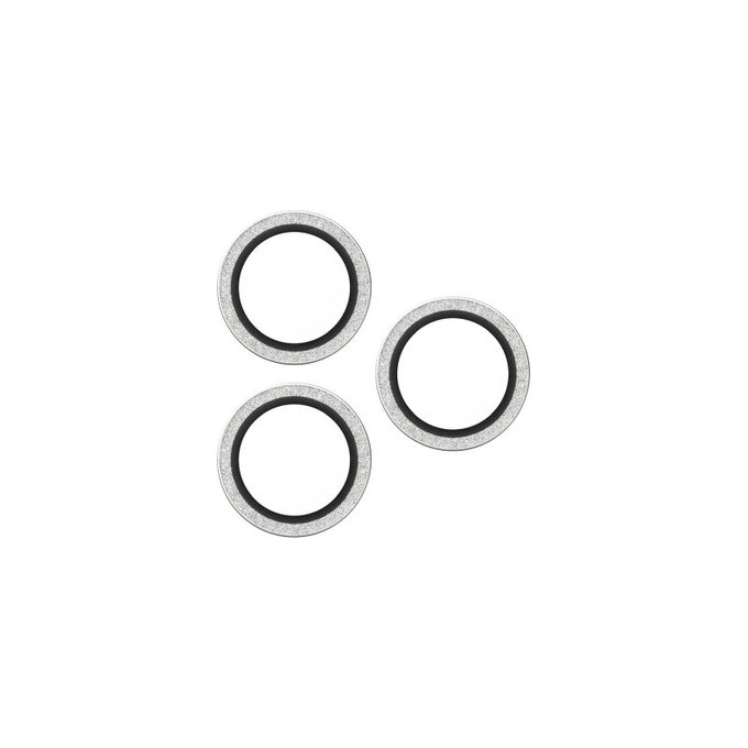 Zaščita objektiva kamere Hoops za iPhone 17 Pro Max/17 Pro/16 Pro Max/16 Pro, Glitter Silver, PanzerGlass