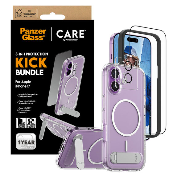 Bundle 3v1 Kick za iPhone 17, PanzerGlass