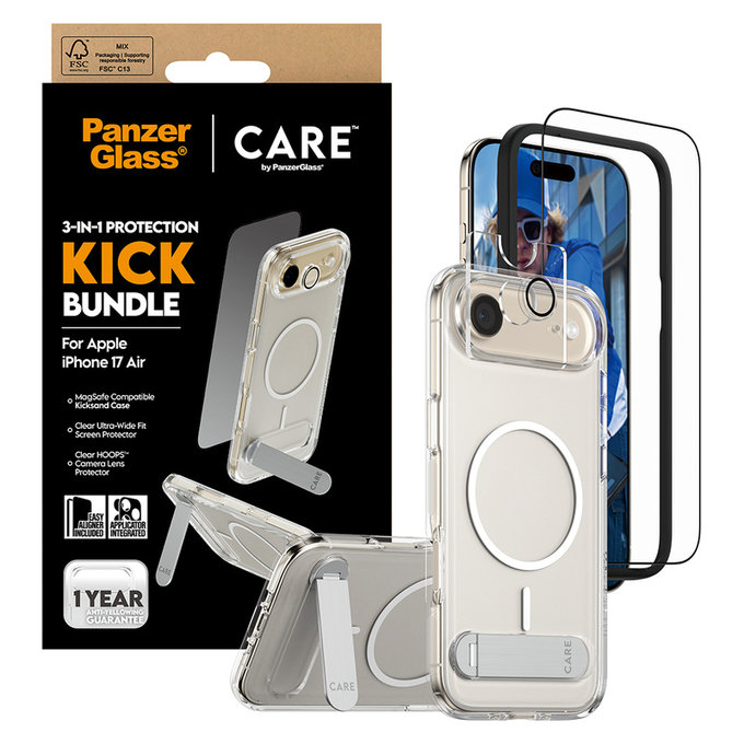 Bundle 3v1 Kick za iPhone Air, PanzerGlass