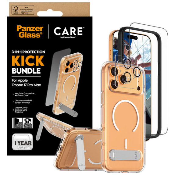 Bundle 3v1 Kick za iPhone 17 Pro Max, PanzerGlass