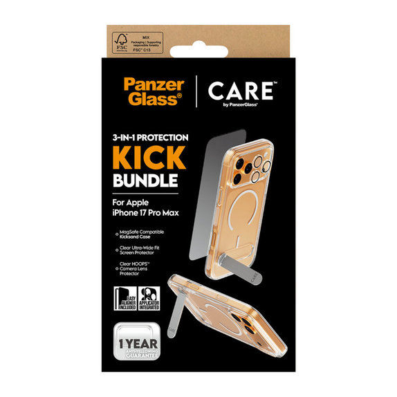 Bundle 3v1 Kick za iPhone 17 Pro Max, PanzerGlass