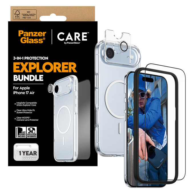 Bundle 3v1 Explorer za iPhone Air, PanzerGlass