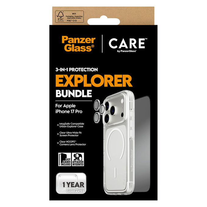 Bundle 3v1 Explorer za iPhone 17 Pro, PanzerGlass