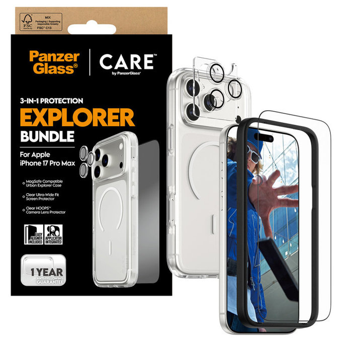 Bundle 3v1 Explorer za iPhone 17 Pro Max, PanzerGlass